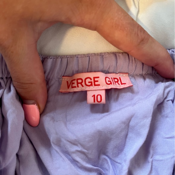 Light Purple Verg Girl Front Tie Crop Top - Picture 3 of 3